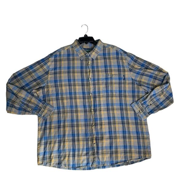 Woolrich Red Creek Long Sleeve Button Down Shirt Crinkle Plaid Men’s Size XXL - Picture 1 of 8